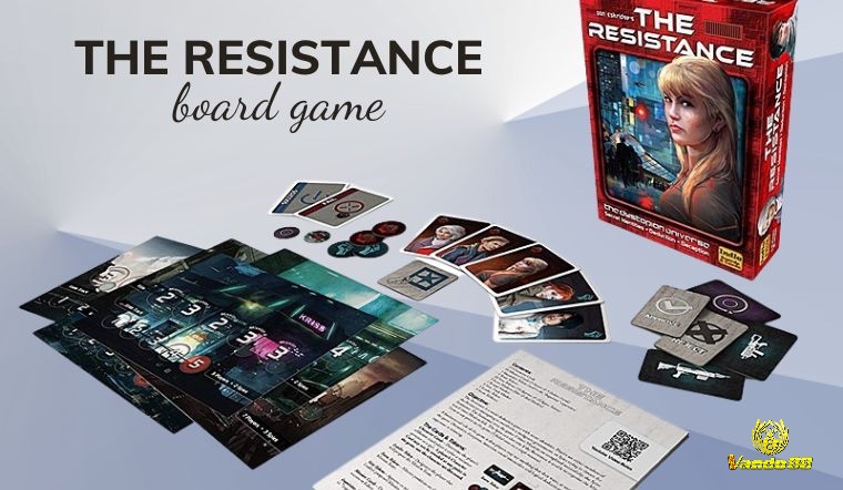 Board game Resistance là trò chơi sử dụng các lá bài hỗ trợ