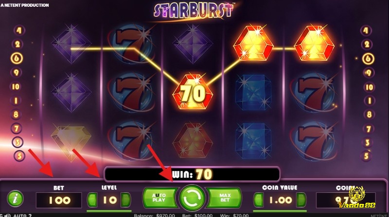 Chọn mức cược và quay cuộc là cách chơi quen thuộc ở hầu hết các game slot